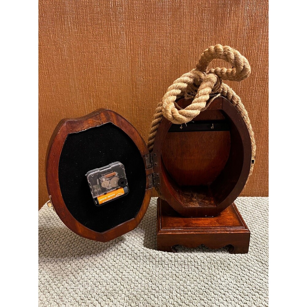 Handmade Wooden Nautical Themed Clock With Hidden Storage & Key Holder Unbranded - Picture 6 of 7